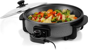 Ovente SK11112B Electric Skillet with Non-Stick Aluminum Body