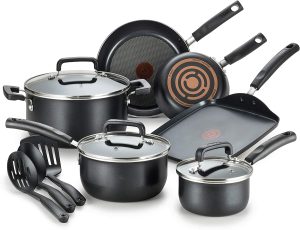 T-fal Signature 12-Piece Dishwasher Safe Nonstick Cookware Set