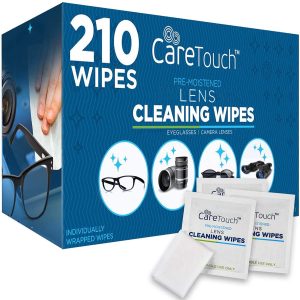 Care Touch Lens Cleaning Wipes, Pre Moistened Cleansing Cloths Great for Eyeglasses