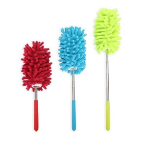PrettyDate Microfiber Extendable Hand Dusters Washable Dusting Brush with Telescoping Pole for Cleaning Car