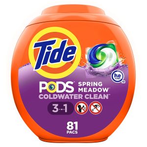 Tide Spring Meadow Pods He Turbo Laundry Detergent Packs -81Count