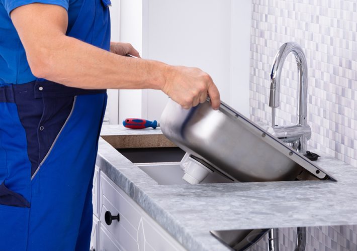How is a sink installed?