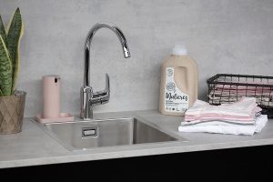 sink fits perfectly with wooden and laminate counters